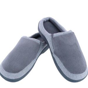 MEN'S ISOTONER MICROTERRY AND WAFFLE TRAVIS SLIP ON SLIPPER NWOT  SZ 11-12